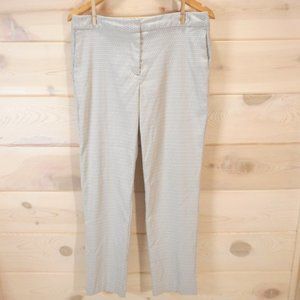 Mario Serrani Women's Size 10 Beige Textured Crop Dress Pants Geometric